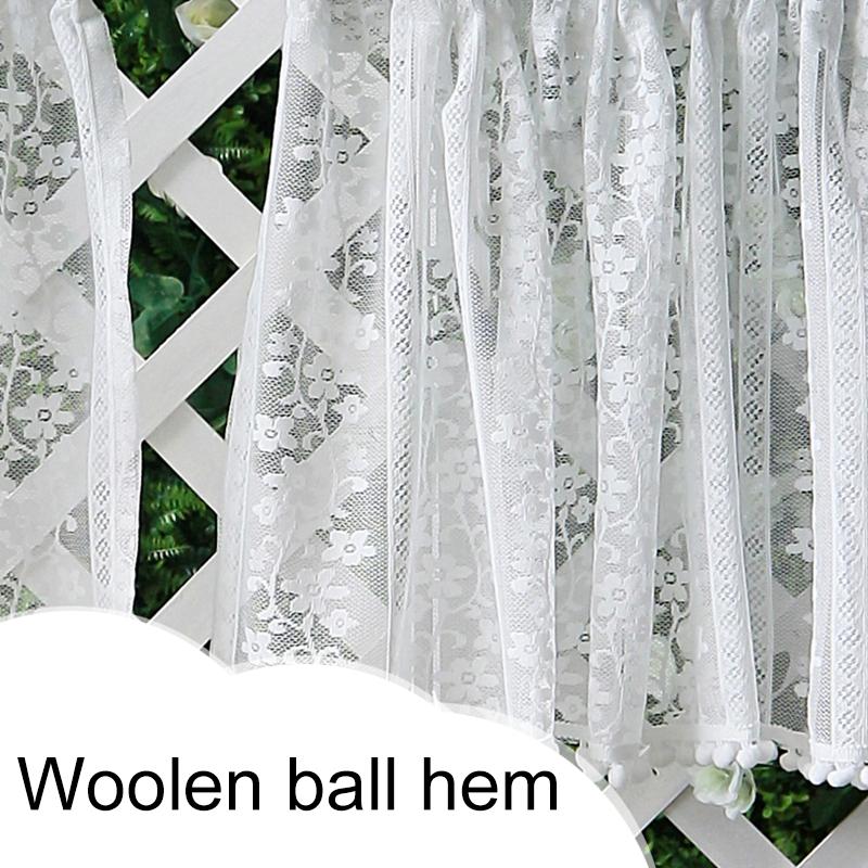 1 шт. Короткие шторы Окно Дверь винного шкафа Полиэстер Французский стиль Кружево Кухня Маленький ламбрекен Жаккард Полупрозрачные с оборками Штора