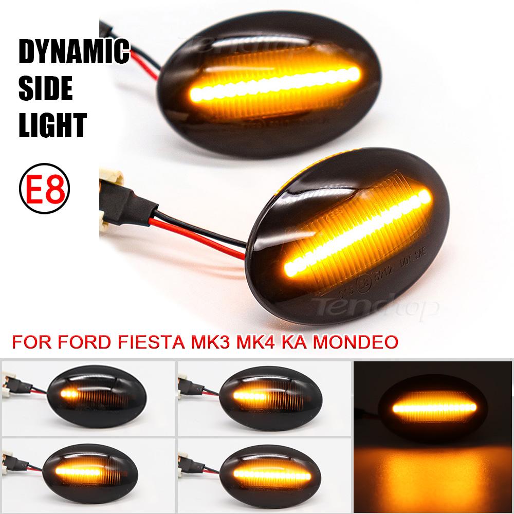 New Dynamic Sequential Flowing Side Marker Lights for Ford Fiesta III IV Mondeo I KA Transit Tourneo MK 1 3 Turn Signal Lamps