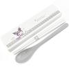 Kamio Japan Kuromi Twin Set Slide Type CUTE MODEL Sanrio Chopsticks Box Lunch Antibacterial Treatment Made In Japan 035767