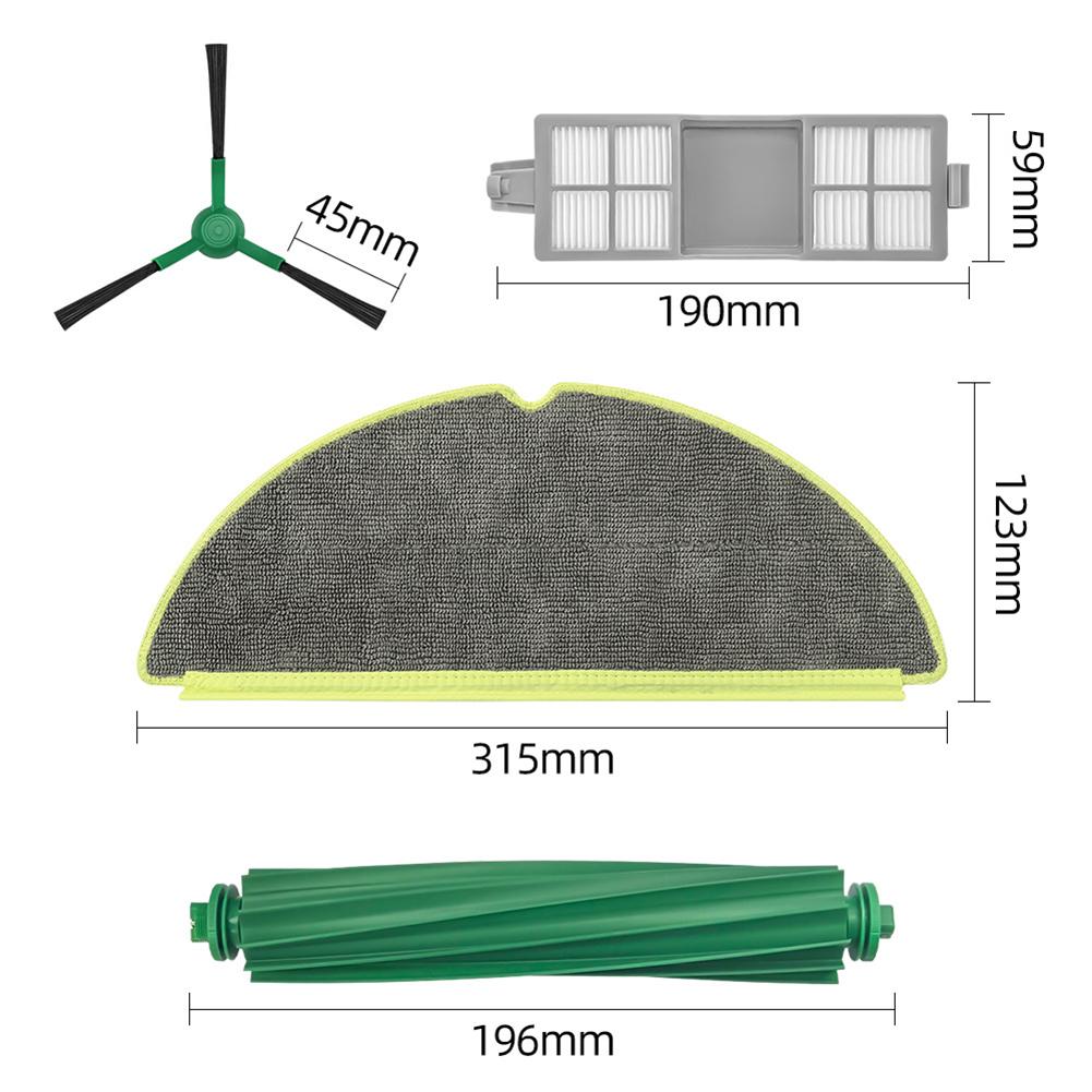 1 Комплект Для Roomba 205 Для Компактора Пыли Для Combo Основная Боковая Щетка Фильтр Тряпка для Мытья Пола Аксессуары для Пылесоса Запасные Для Замены