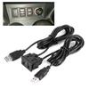 1.5m Dashboard Cable Adapter 2 Port Car Mount Flush Cord for Truck Boat