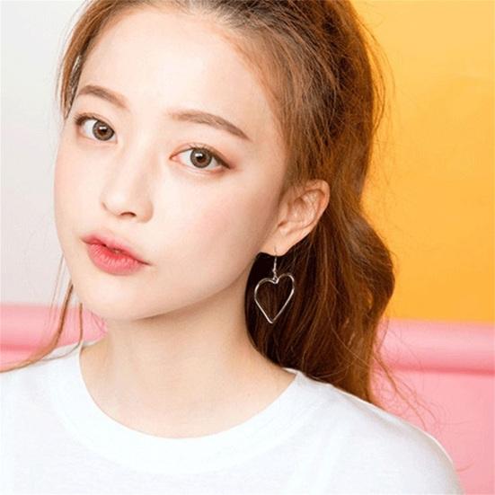 1 пара женских полых в форме сердца висячих серег-крючков в форме сердца, ювелирные изделия, подарок