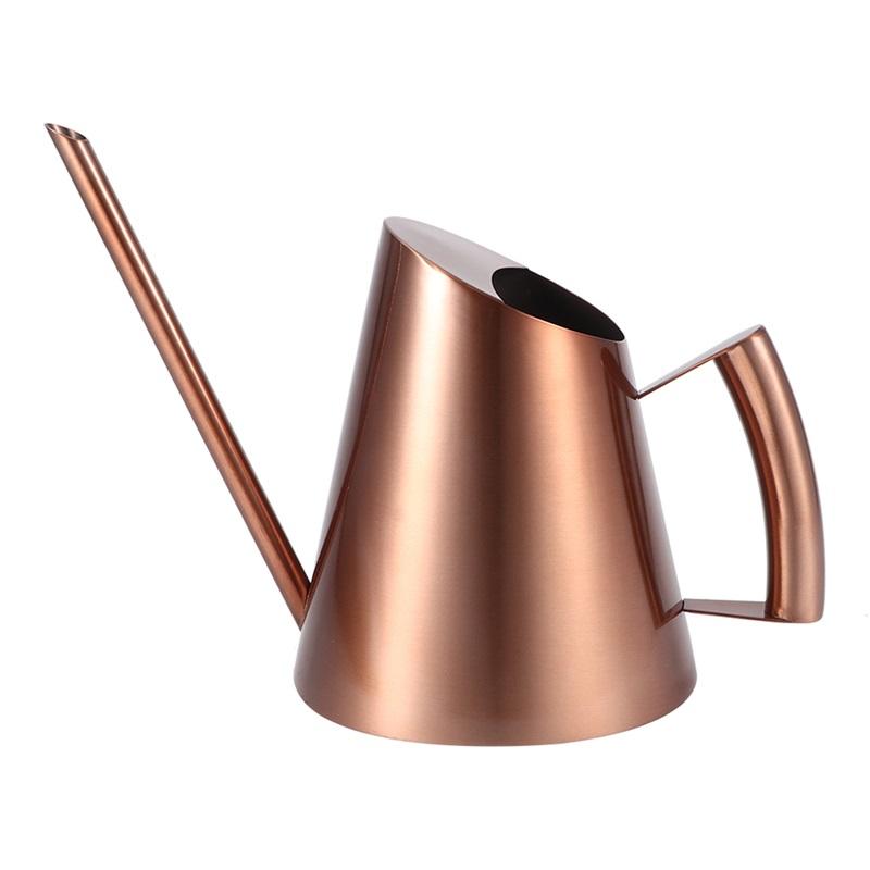 400/900/1500ml Household Stainless Steel Watering Can Pot Garden Green Plant Flower Watering Kettle Bronze Garden Accessories