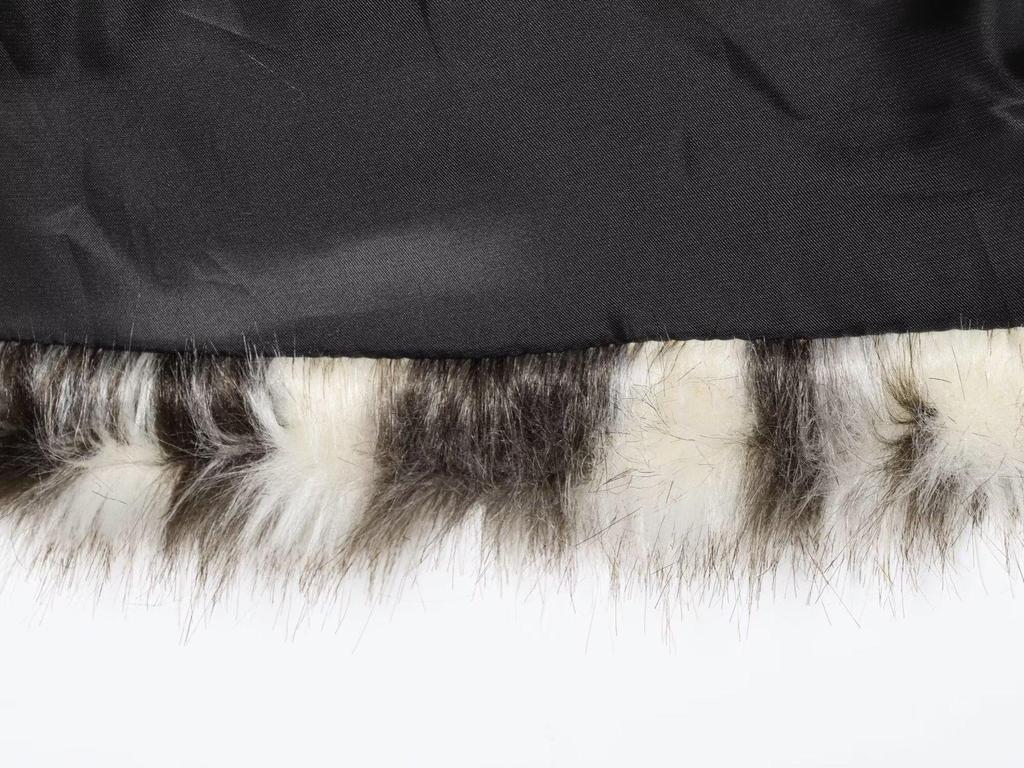 2025 Осень/Зима Универсальное пальто из искусственного меха в уличном стиле 4360/041