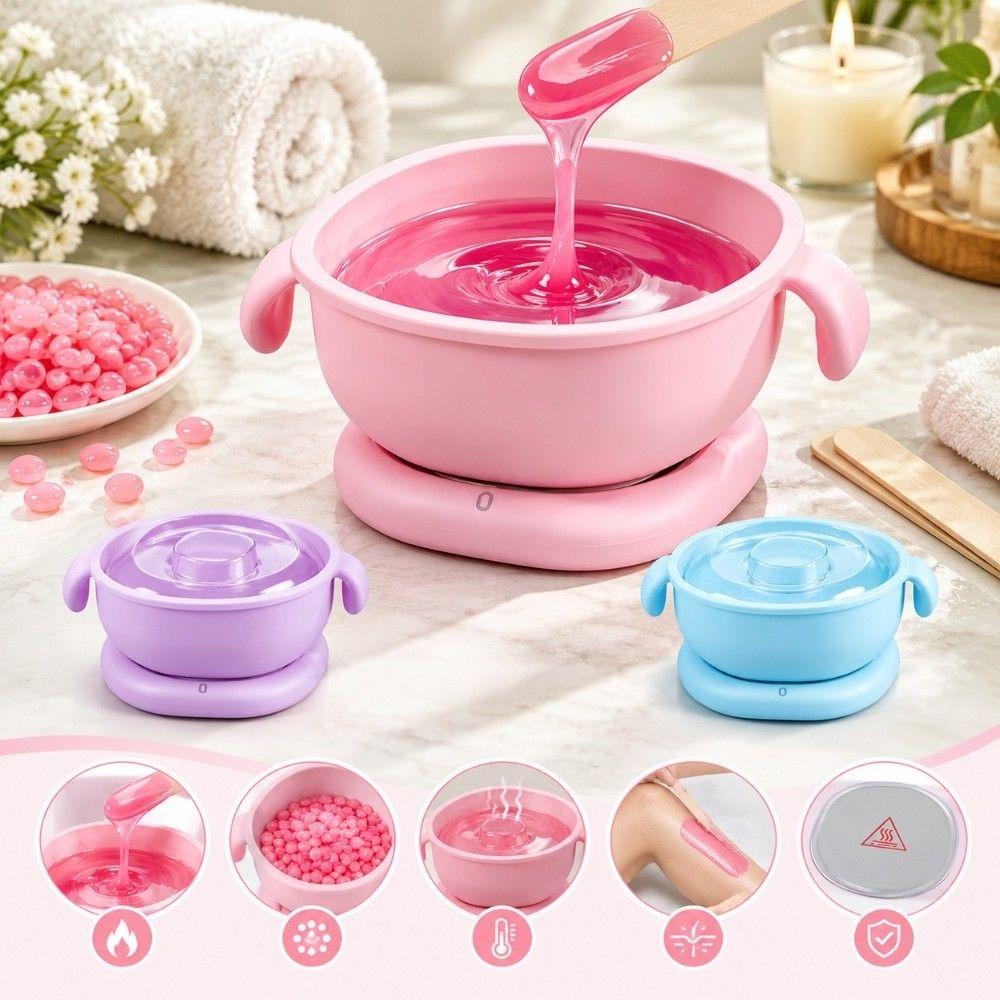 Adjustable Heating Control Mini Wax Warmer Silicone Non-Stick Pot Wax Melting Machine  Home
