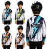 Boys Motocross Shirt Off Road Motorcycle Moisture Wicking Top Long Sleeve Letter Print Color Blocked T-Shirt