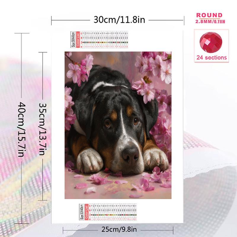 Bernese Mountain Dog Pattern 3pcs 100% Round Full Drill 5D DIY Diamond Painting Embroidery Cross Stitch Rhinestone Décor