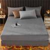 Winter Warm Plush Elastic Fitted Sheet Double Bed Sheet Soft Warm Velvet Bedspread Mattress Cover Bed Linen Protector No Pillowcases