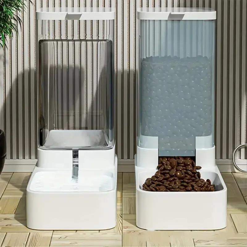 A2 Automatic Dog Feeder/Water Dispenser Plastic Gravity Dog Food And Water Dispenser Set 5