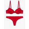 Женский Комплект Push Up Бюстгальтер с Блестящим Логотипом и Трусики T panTy seT 0825385510 0825310510