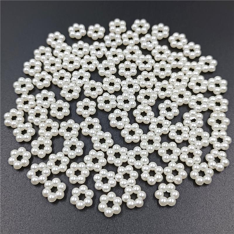 Геометрия Сердце Звезда Цветок Белый Цвет Свободные Бусины ABS Полый Жемчуг Поделки для DIY Украшения Ногтей Изготовление Ювелирных Изделий Подвески Материал Ручной Работы