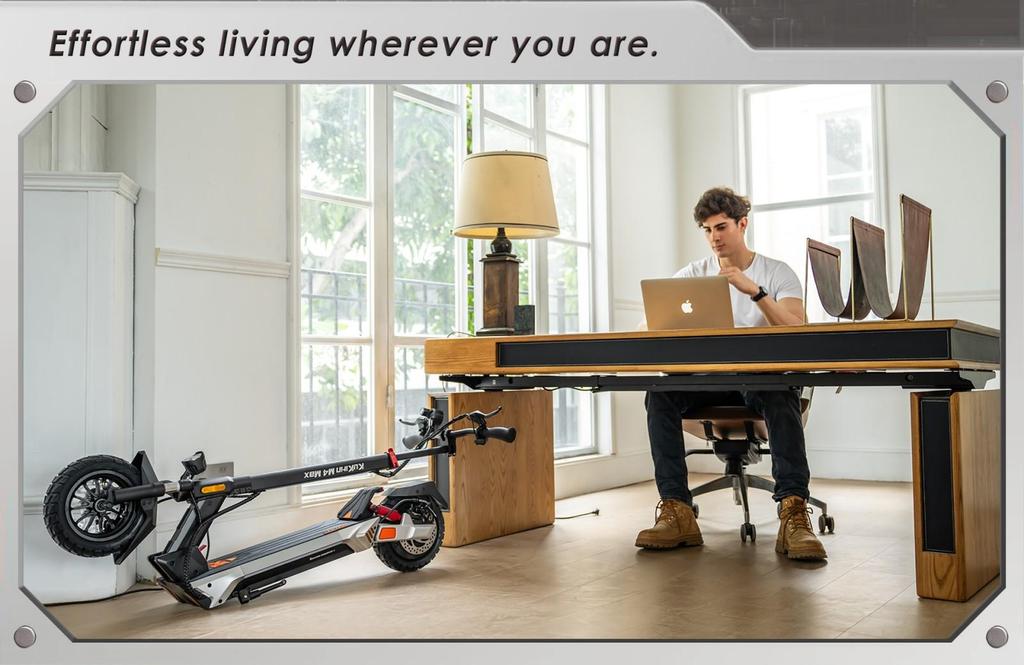 Складной электрический самокат Kukirin M4 Max, 10-дюймовые колеса, двигатель 800 Вт, аккумулятор 48 В 18 Ач, максимальный запас хода 64 км, максимальная скорость 45 км/ч