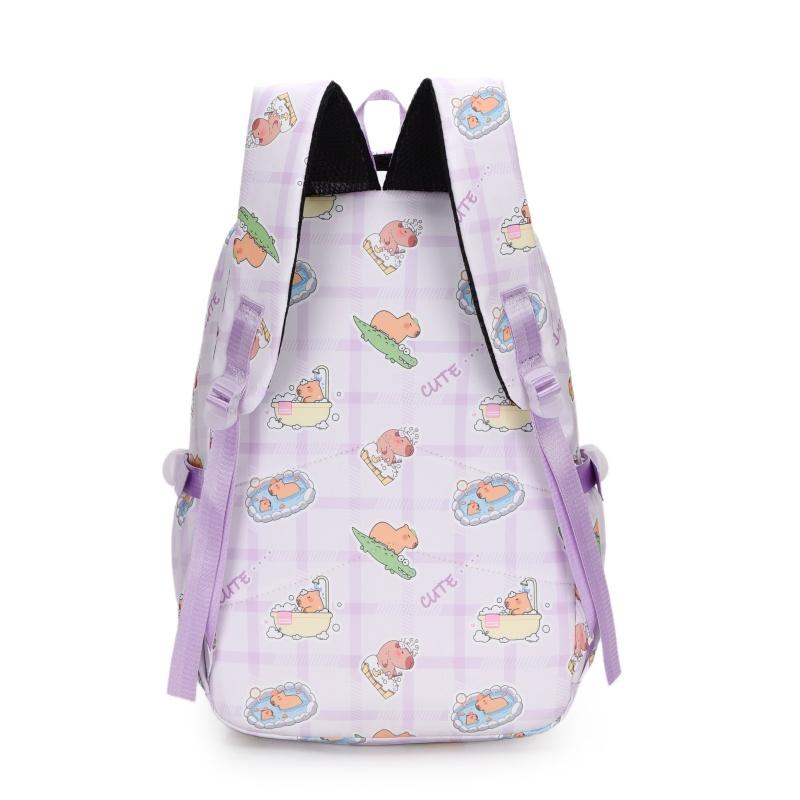 Student Printed Schoolbag Women's Multi-Pocket Backpack