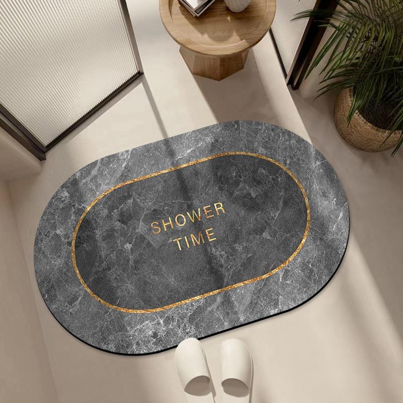 Коврик для впитывания диатомовой грязи, коврик для туалетной двери, мягкий коврик из диатомовой земли, нескользящий коврик для ванной комнаты, коврик для туалета в ванной