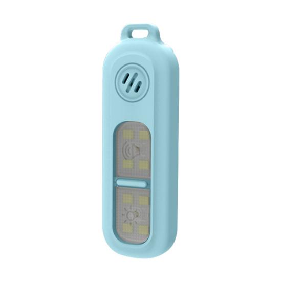 Outdoor Night Running Tri-Color Light Women Personal Safety Alarm Light USB Rechargeable 130dB Emergency Alarm Keychain LED Flashlight