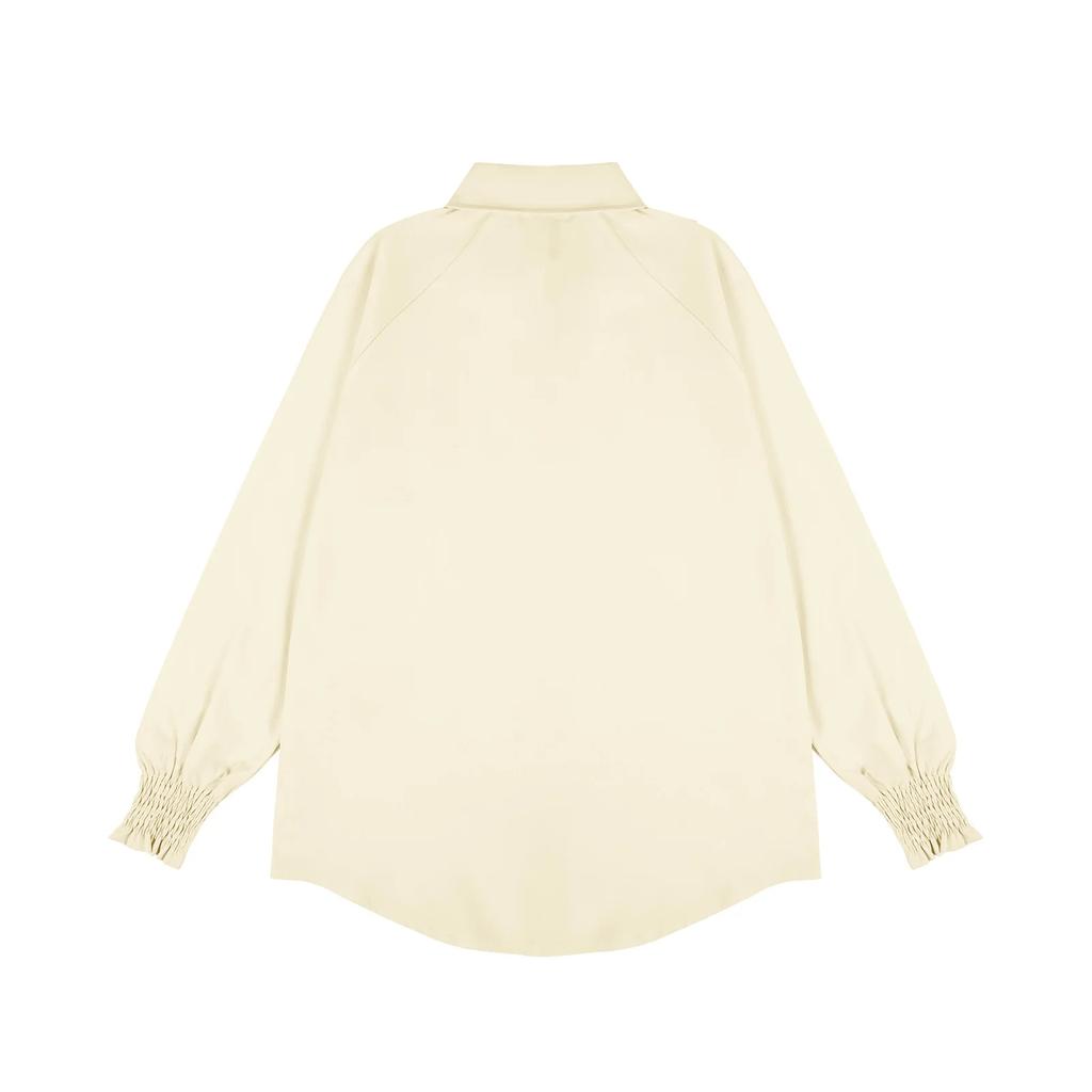 Детская мода Цвет Свободный крой Для девочек Удобная рубашка с длинным рукавом Топ Для детей постарше