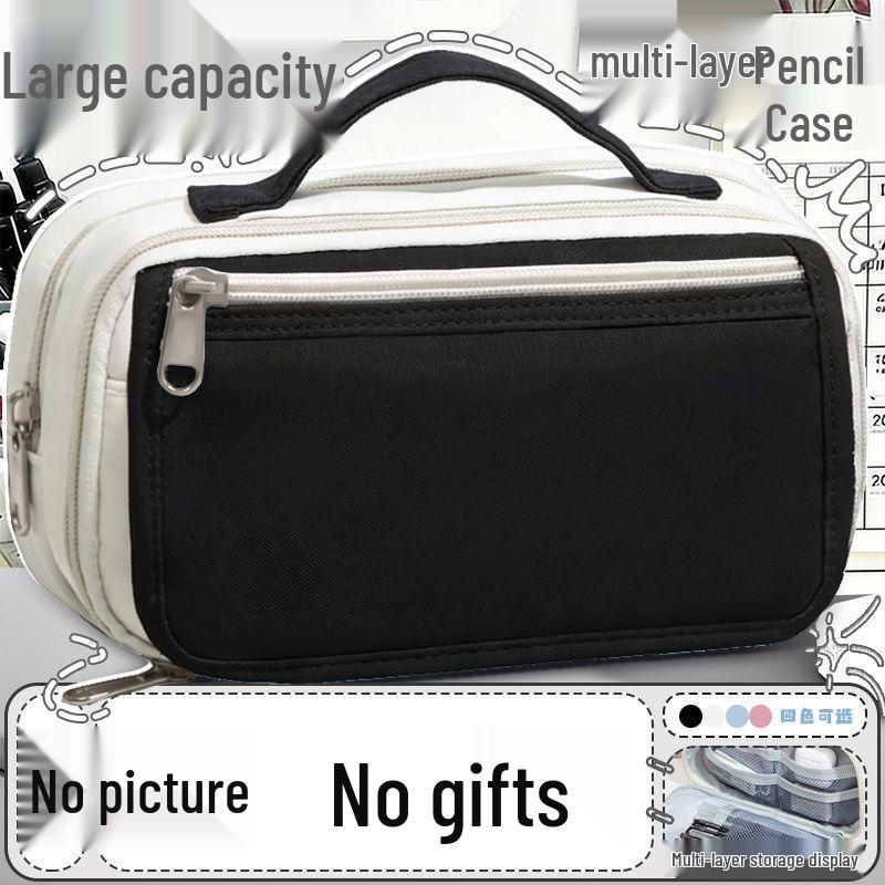 Delta Action Multi-Layer Large Capacity Pencil Case: Portable for Primary & Secondary Students, Stylish & Functional Stationery Organizer.