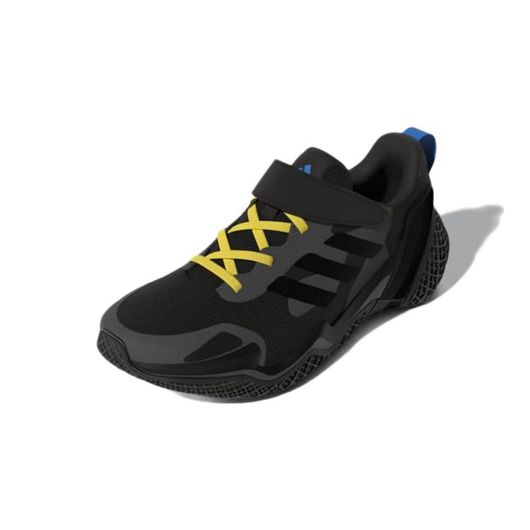 adidas 4Uture Rnr El K Противоскользящая Амортизация Низкие Детские Беговые Кроссовки Черно-Желтые Детские HP3069