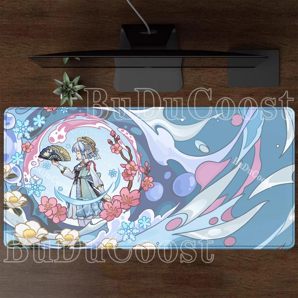 Genshin Impact Gaming Columbina XXL Overlock Large Mouse Pad Non-slip Base Keyboard Anime Esports Desk Mat HD Printing Mousepad