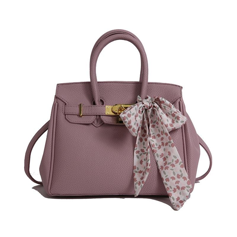 Премиальная платиновая сумка женская новая сумочка узор личи на плечо сумка-мессенджер универсальная сумка для поездок