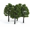 3.5cm, 30 Pieces, for Model Railroads, Trees, Forests, N Gauge, Dioramas, Structures, Railways, Architecture, and Model Landscapes, Dark Green