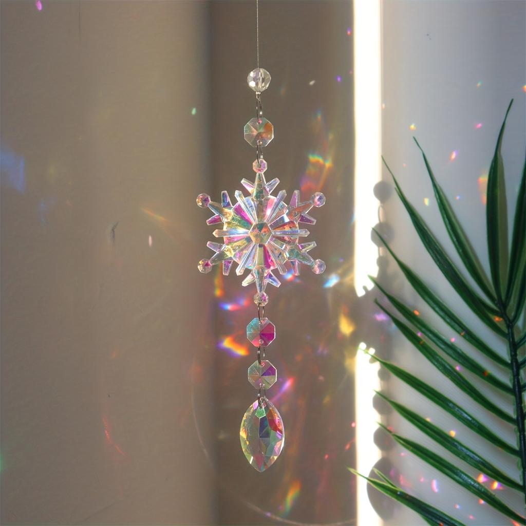 4 Pieces Christmas Snowflake Ornaments Christmas Tree Decorations Snowflake Pendants Suitable for Christmas Party Gifts Anniversary Birthday Gifts