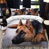 Cute Pet Dog Duvet Cover 3D Printed Puppy Collie Bedding Set King Full Size Animal Comforter Cover 2/3pcs Polyester Quilt Cover