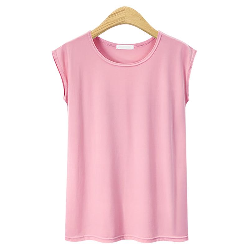 Летняя повседневная однотонная майка с круглым вырезом, классическая футболка без рукавов для женщин, базовая майка, женская модная майка, хлопковые топы, футболки