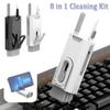8 IN 1 Multifunctional Earphone Cleaner Brush Kit PC Computer Keyboard Dust Removal Brush Camera Phone Screen Cleaning Kit