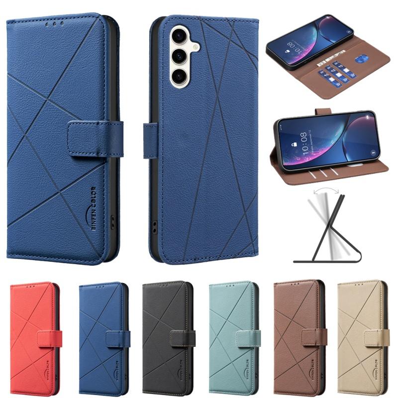 Кожаный чехол-кошелек с магнитной картой для Samsung Galaxy A56 A36 A26 A16 A55 A35 A15 A54 A34 A24 A14 A53 A33 A13 A52 A32