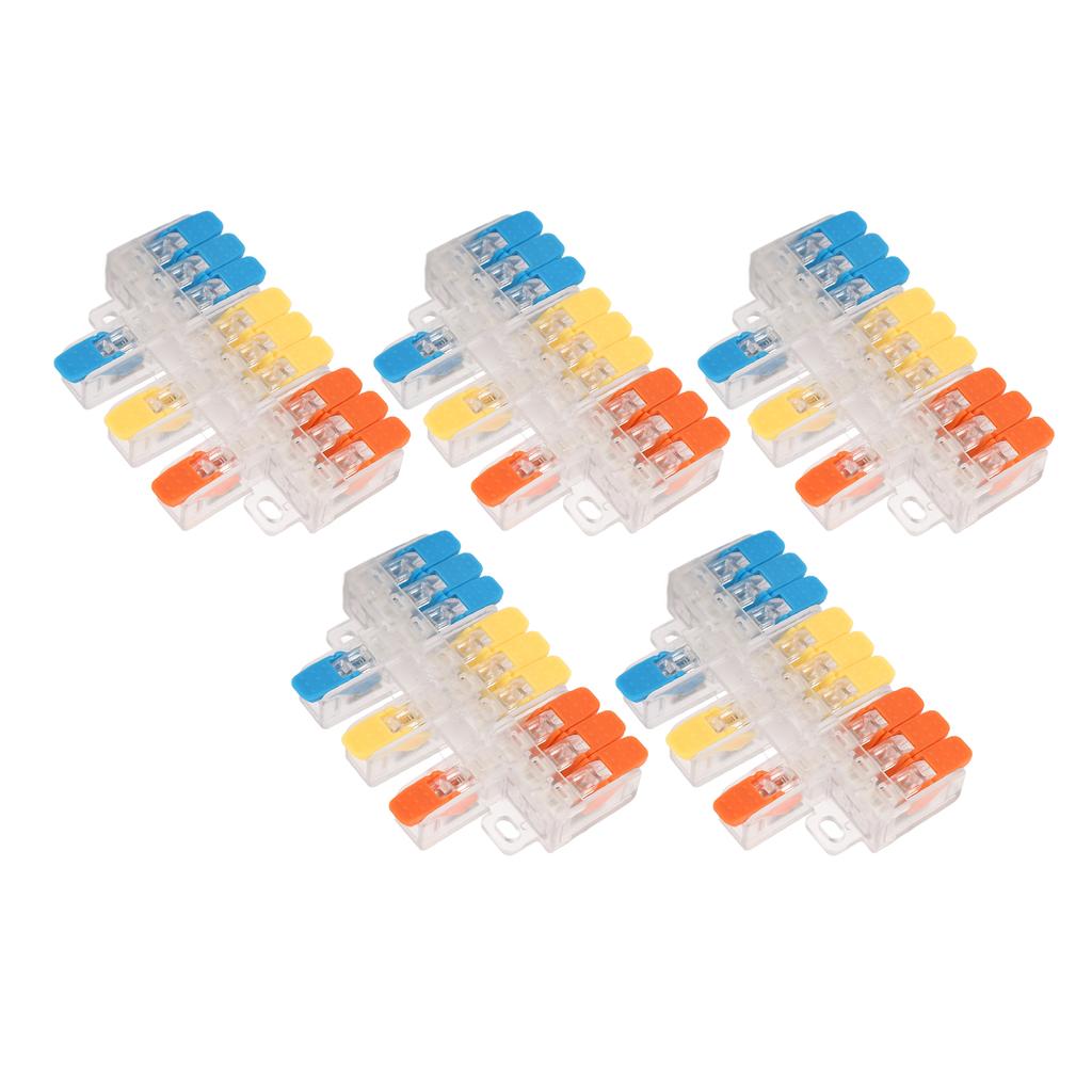 Комплект рычажных клеммных колодок 5 шт. от 3 до 9 Быстрое соединение проводов Кабельный соединитель Вставная клеммная колодка для проводников 41А 450В