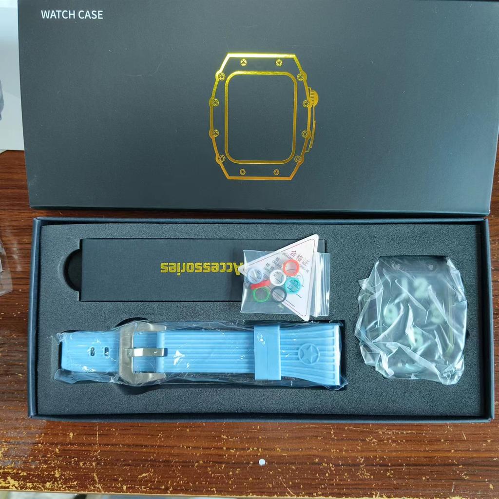 BEEFLYPOWER Explosive Reform Richard Transparent case Integrated Mod Strap for Apple Iwatch 9 SE 8 7 6 5 Band Series 11 10