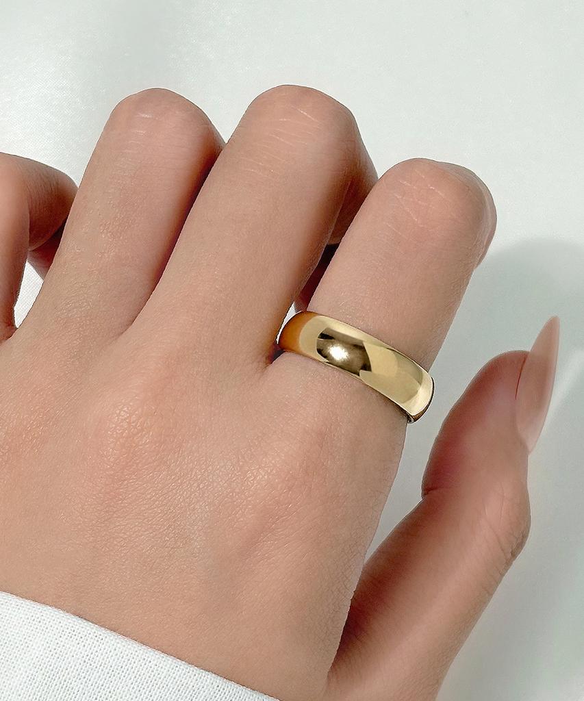 Mcel 14K Solid Bold Ring - S