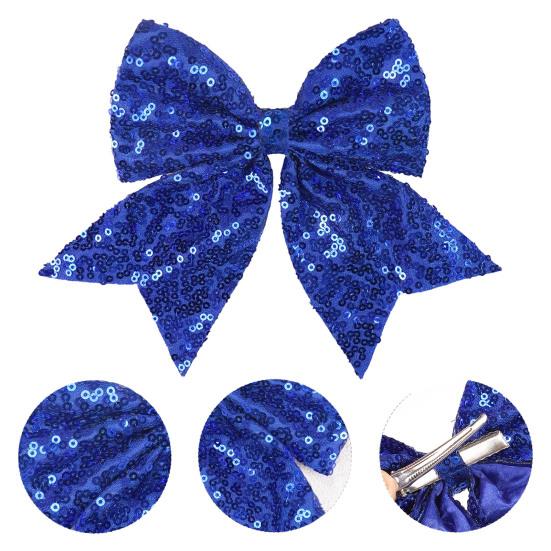 Заколка для волос двухслойная однотонная с пайетками противоскользящая ретро-украшение для волос в стиле принцессы