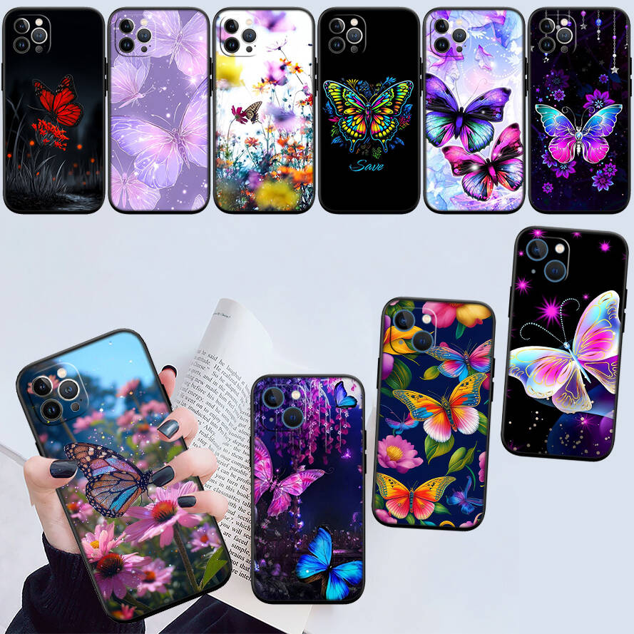 Colorful Butterfly Phone Case for Xiaomi Poco C40 C51 C50 C55 C65 C71 C75 C85 F8 F7 F6 F5 F3 F2 X7 X6 X4 X3 M7 M6 M5 M4 M3 M2 Pro