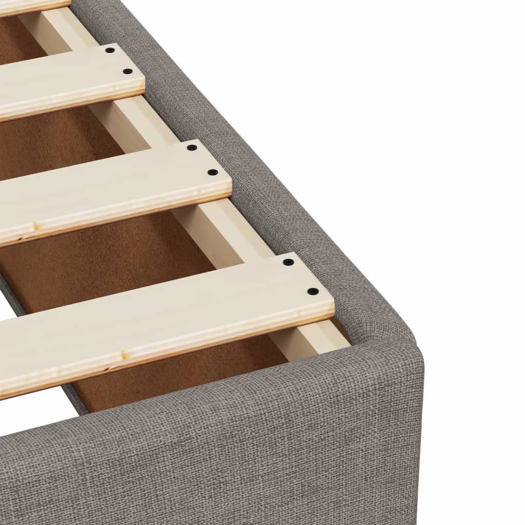 Bed Frame without Mattress Taupe 90 x 190 cm Fabric