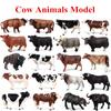 Oenux Simulation Cute Farm Animals Milk Cow Cattle Calf Angus Bull Ox Buffalo Model Action Figures Educational Cute Toy Kid Gift
