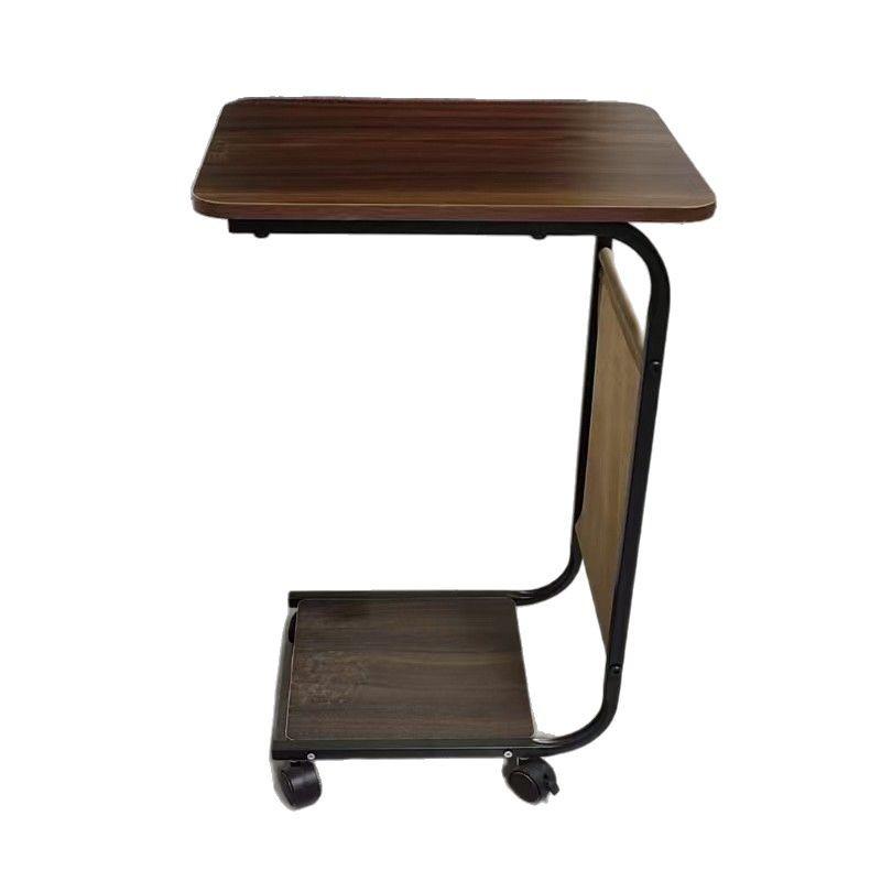 Modern Minimalist Movable Side Table with Wheels for Bedroom or Living Room