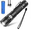 The Right LED High 1600 Zoom Super USB Aluminum Alloy Handy PSE 2000mAh Lithium Battery 1 Flashlight and 1 [Just Size] Military-Grade Flashlight,