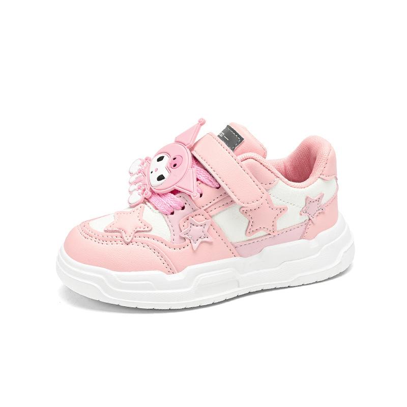 2025 Autumn New Children's Board Shoes Korean Version Fashion Trendy Shoes Velcro Kindergarten Little Girl Student Sports Shoes