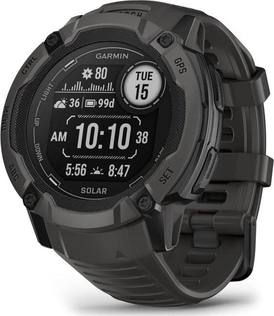 Garmin Instinct 2X Solar smartwatch solar charging Black