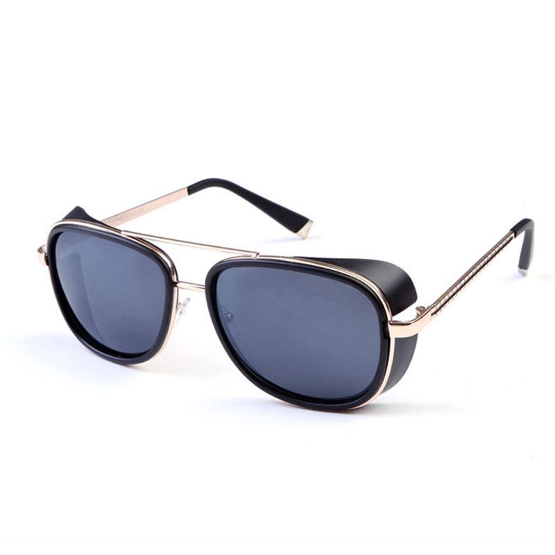 Men's Metal Square Sunglasses Vintage Luxury Men UV Protection Sun Glasses Outdoor Driving Windproof Eyewear UV400 Sun Glasses