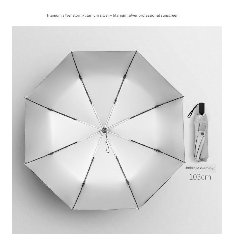 Niello Titanium Gold and Silver Double-Layer Cloth Sun Umbrella Outdoor Double Sun Protection UV Resistant UPF50 + Sun Umbrella
