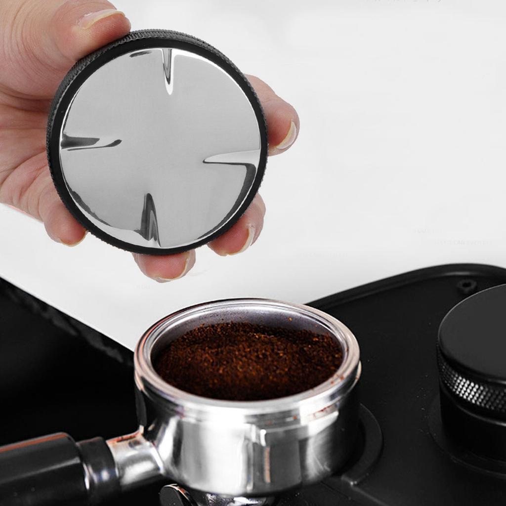 58mm Coffee Tamper 58mm Non‑Slip Stainless Steel Coffee Tamper Press Tool for Commercial Use Coffee Tamper Coffee Accessories