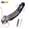 Extend Penis Enlargement Sleeve Vibrator Cock Ring Reusable Condoms Sex Toys for Men G Spot Vibrating