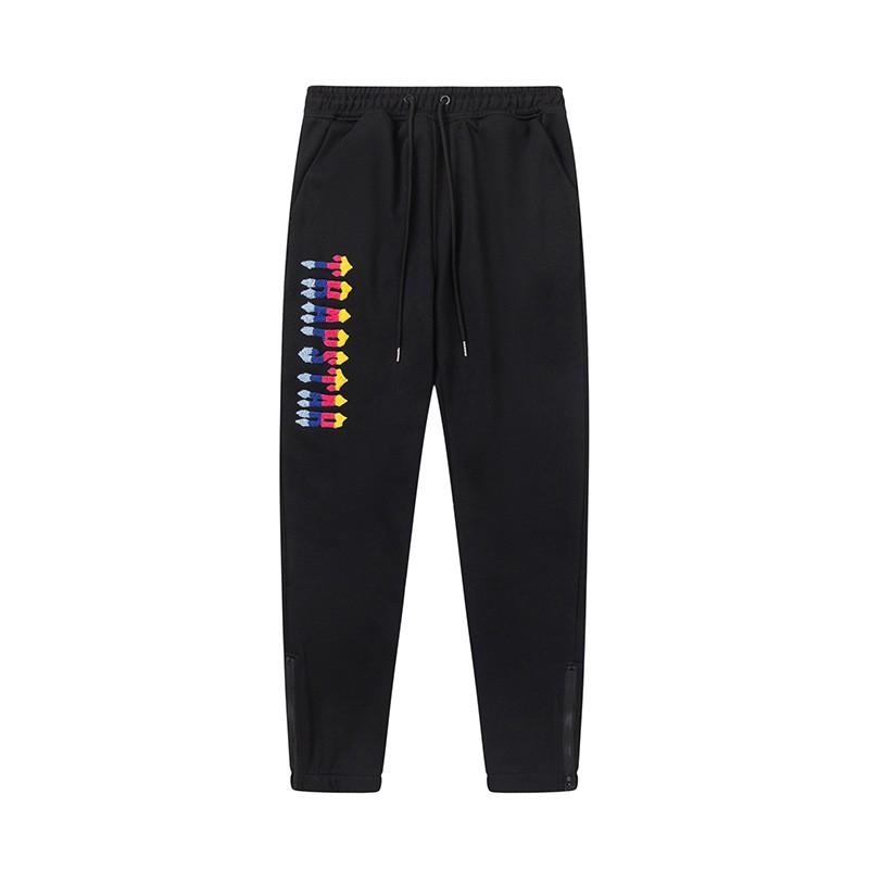 Unisex Hooded Sweatshirt Set Cotton Blend Casual Streetwear Winter Outfit Rainbow Embroidery