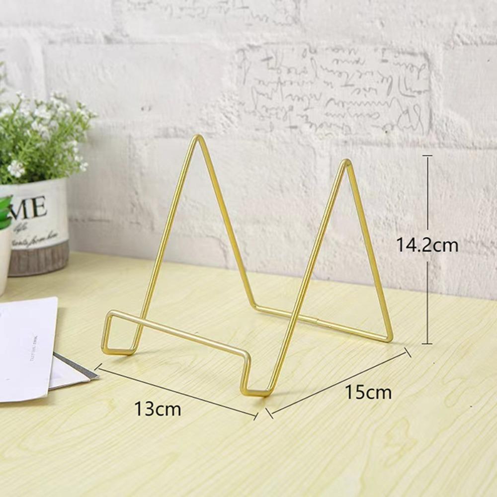 Iron Art Magazine Display Stand Multipurpose Decorative Plate Dish Rack Stable Pedestal Storage Holder Plate Bowl Picture Frame