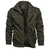 Men's Autumn/Winter Military-Style Cotton Jacket with Velvet, Plus Size Fashionable Workwear Coat