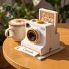 Coffee Decoration Accessories 3D Printed Latte Art Camera, Manual Powder Printer with Handheld Stencil Machine Template Cards, Cocoa Cinnamon