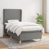 3128326 vidaXL Divan Bed and Mattress Dark Grey 90x190 Cm Fabric